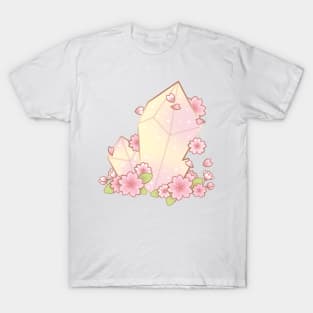 Magical Sakura Cherry Blossoms Floral Crystal T-Shirt